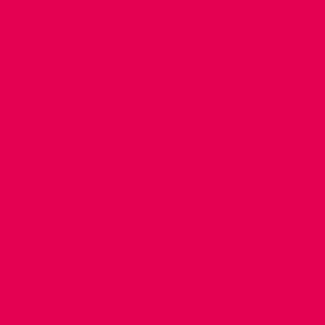 Plain Bright Cherry Berry Red Solid - Watermelon Red - #E50151