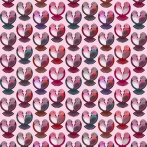 Normal scale • Birds in love - valentines - pink 2