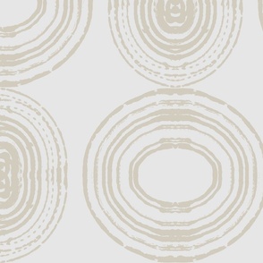Serene Multi Line Circles - Retro Circle Rows