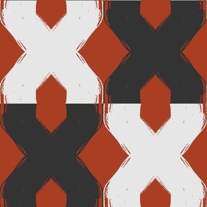 X Exes Cross in Bold Modern Geometric - Check - Large