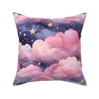 Pink Clouds & Stars - large