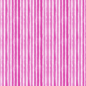 Hand painted stripes small pink  on white