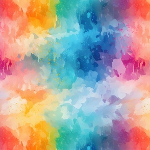 Rainbow Watercolor Abstract Paint 