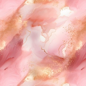 Pink & Gold Watercolor Abstract Paint 
