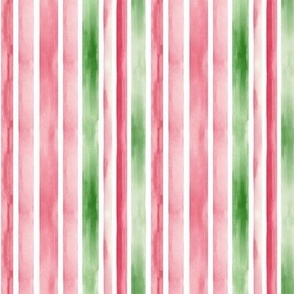 Watercolor Christmas stripes