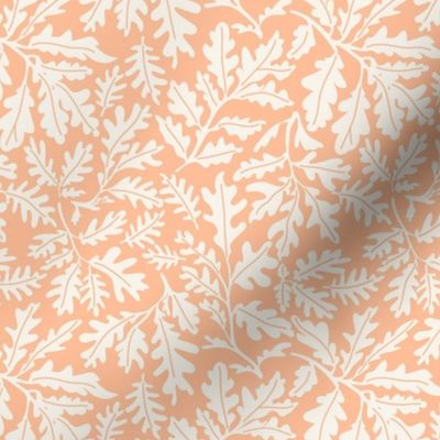 Pantone oak leaves in peach fuzz S