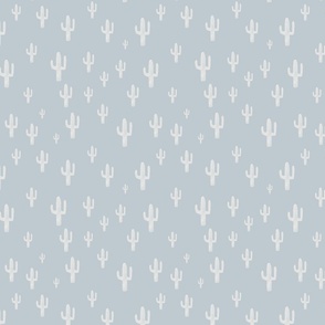 Cactus on grey blue upward - Pantone color 2024 - BFC9D0 M