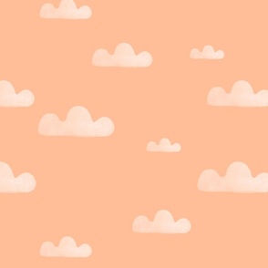 Clouds on peach fuzz - Pantone color 2024 - FFBE98 L