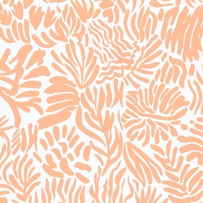 Pantone abstract flowers in peach fuzz L