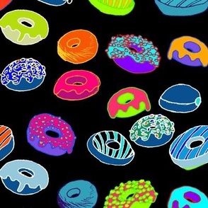 acid donuts on black