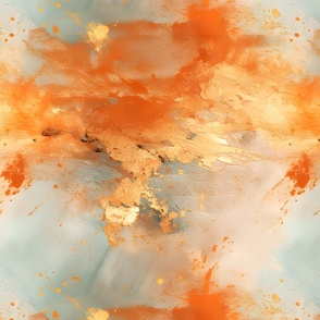 Orange Watercolor Abstract Paint 