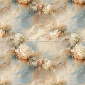 Ivory & Blue Floral - small