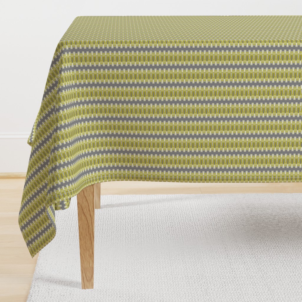 Danish Modern Chartreuse on Gray