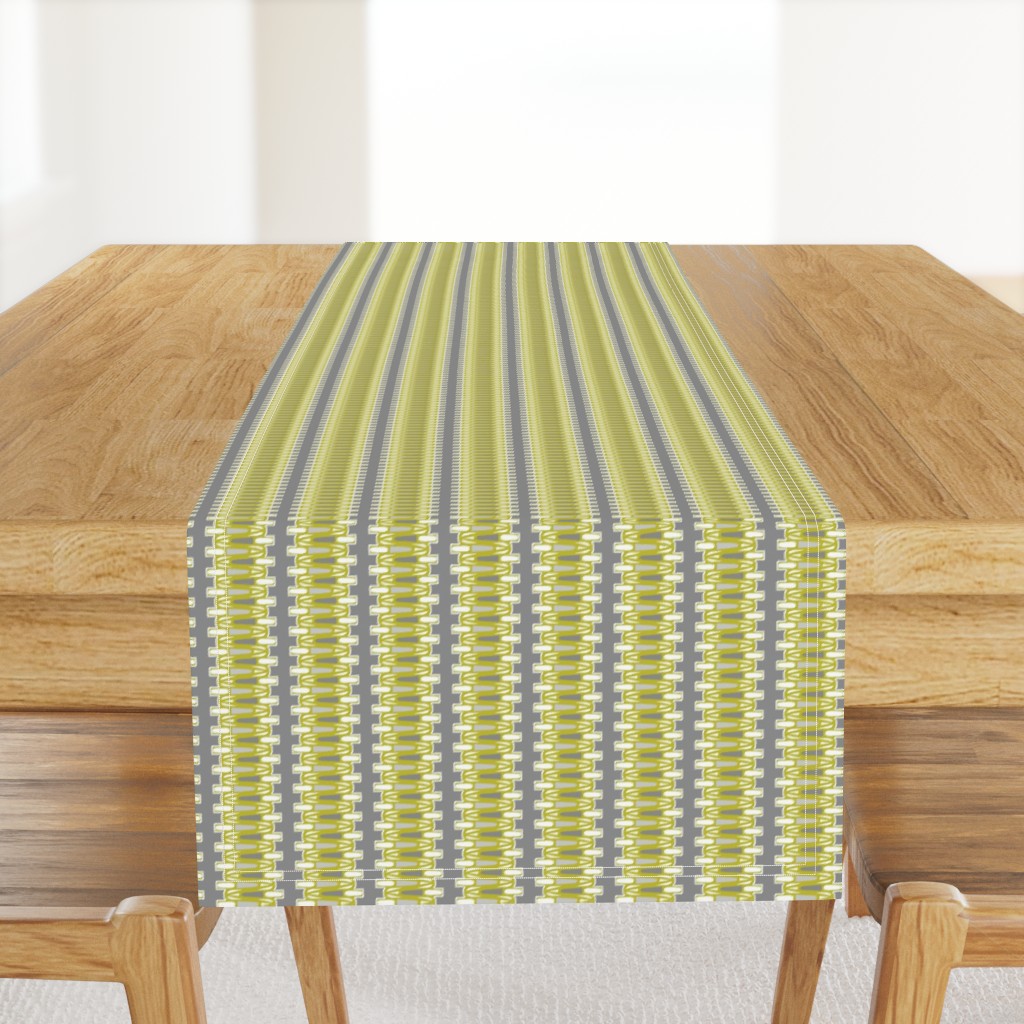 Danish Modern Chartreuse on Gray