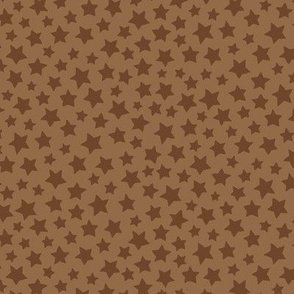 Tiny brown colored stars on a camel brown ground / allover pattern