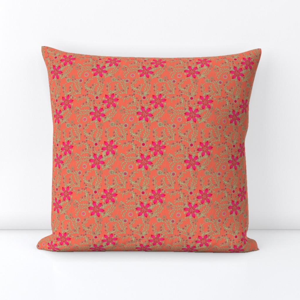 Moss Rose in Coral