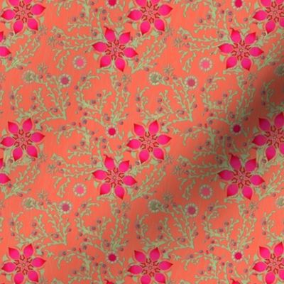 Moss Rose in Coral