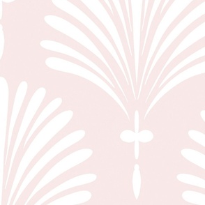 Large Scale Fan Wallpaper Light Pink