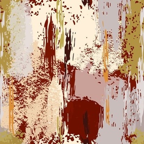 Abstract Textured Brush Strokes Earthy Warm Reds