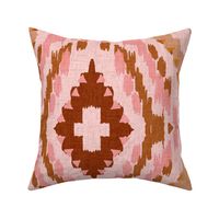 Leila Ikat Blush Rust Sienna LARGE