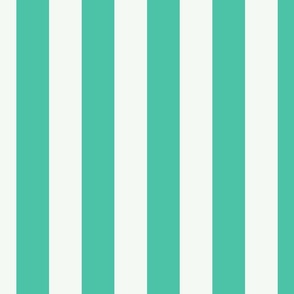 Teal 2 inch stripes