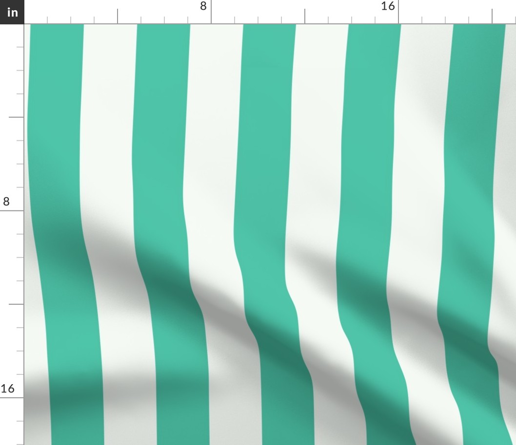 Teal 2 inch stripes