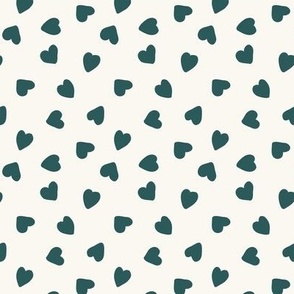 Green tossed hearts (S)
