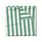 Green and white 2 inch stripes