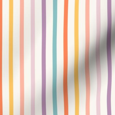 (S) Retro rainbow stripes, summer pastel multicolor, small