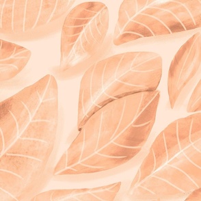 Blanket of Veined Leaves // Peach Fuzz BIG 48 in