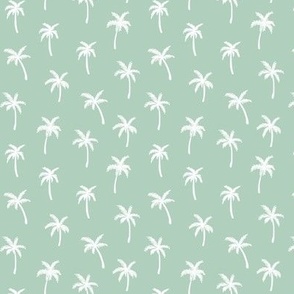 (M) surf palm trees on gossamer green Medium scale