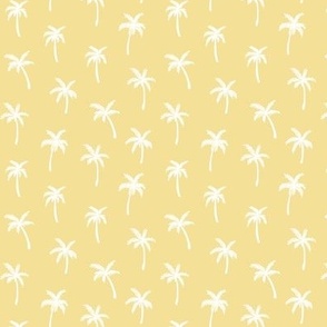 (M) Surf sun Palm Trees on lemon meringue yellow Medium scale