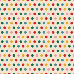 Cheerful Holiday Polka Dots -Small Scale