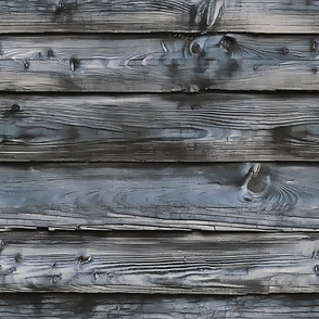 Weathered Beach House - Blue/Gray Wallpaper - New 
