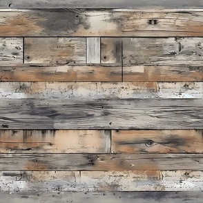 Weathered Wood Siding - Browns - New Wallpaper
