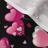 Blushing Hearts Balloon Bash – Pink on Black - New