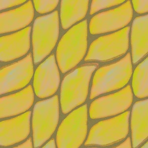 Reptile Fantasy Scales // Vibrant Lime and Dark Yellow Animal Print