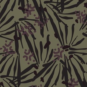 Tropical Foliage KHAKI