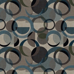 Mid Century Modern Circles - Moody Neutral Palette