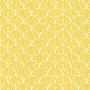 art nouveau yellow scallop