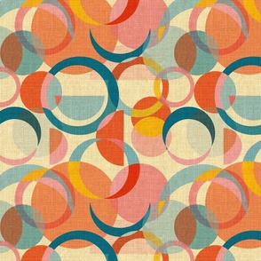 Mid Century Modern Circles - Bright Retro Palette