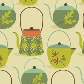 Japanese teapots, lime