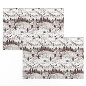 Bigfoot Cabin  Dark Brownish_Continuous_Repeat