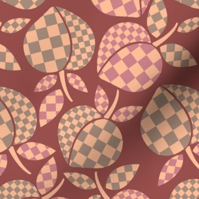 Checkered Peach  #2 - Peach Fuzz - Pantone Color of the Year 2024