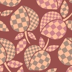 Checkered Peach  #2 - Peach Fuzz - Pantone Color of the Year 2024
