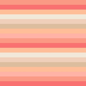 Peach Fuzz horizontal stripe 8x8