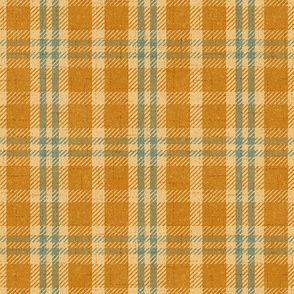 North Country Plaid - jumbo - gold, light gold, and sage 