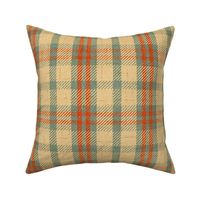 North Country Plaid - jumbo - light gold, sage, and scarlet 