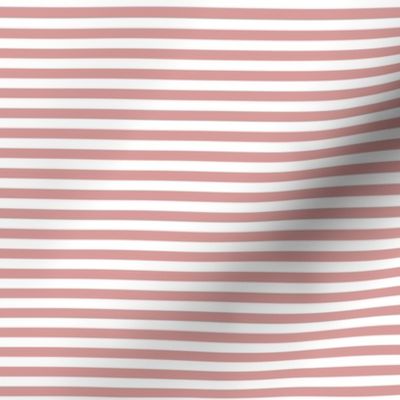 regular horizontal stripes in pressed rose light pink