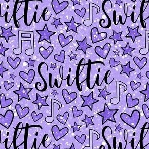 Small-Medium Scale Swiftie Hearts Stars and Music Notes in Purple Taylor Swift